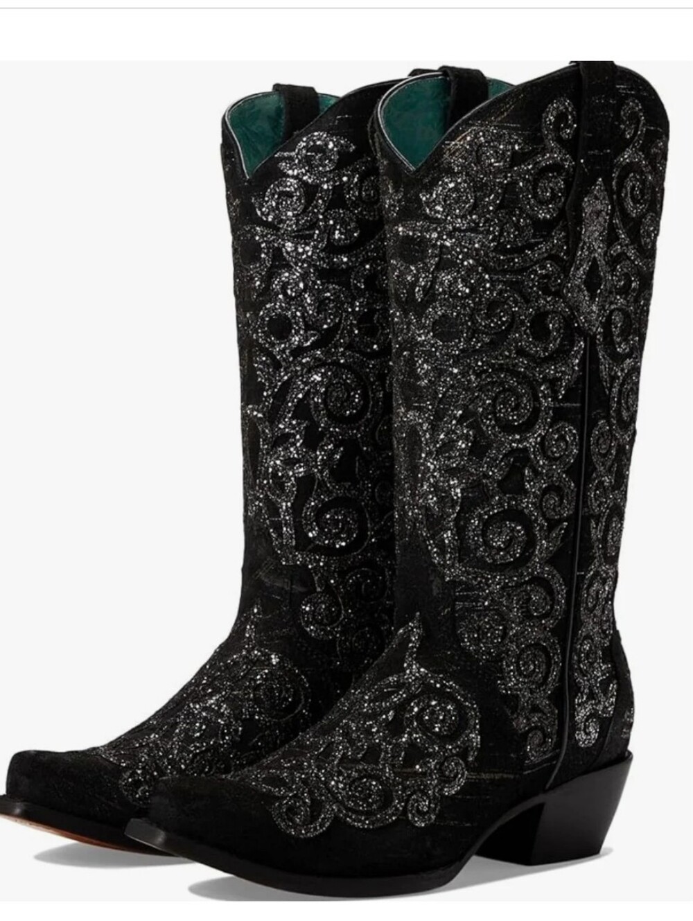 Corral Black Overlay & Embroidery Ladies Western Boot Size 8.5 - Picture 5 of 8